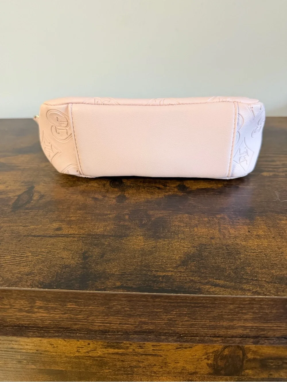 Juicy Couture Light Pink Embossed Heart Shoulder Bag